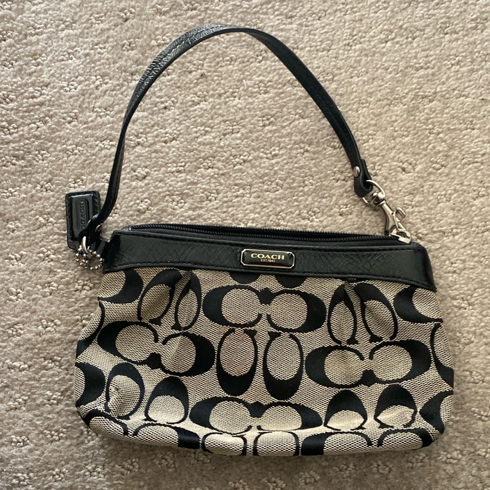 Coach signature wristlet